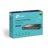 TP-Link TL-SF1008LP 8-Port PoE Switch 41W Metal Desktop Unmanaged TP-Link TL-SF1008LP 8-Port PoE Switch 41W Metal Desktop Unmanaged